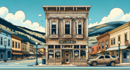 ai generated imagery of a store front for the Melanzana company in Leadville Colorado